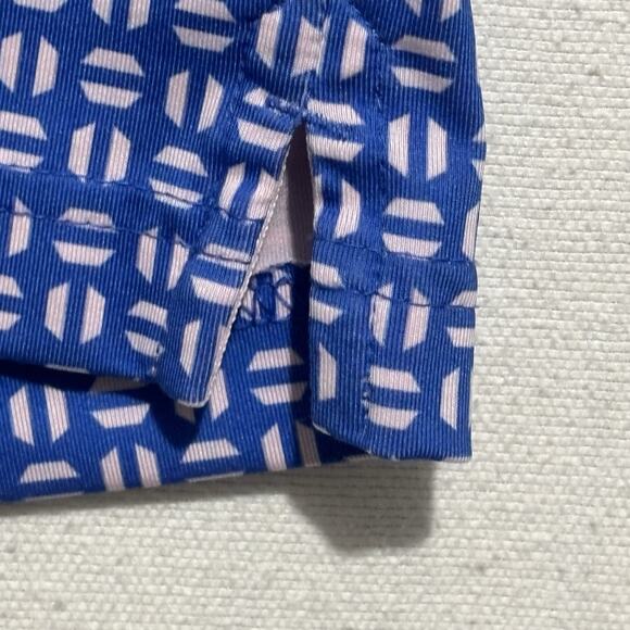 Mizzen + Main Polo Shirt Men’s MED Phil Mickelson Geometric AOP Performance Trim - Picture 6 of 9